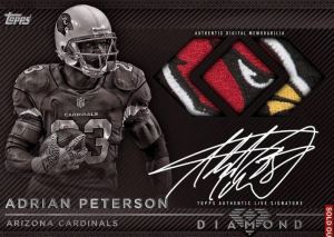 Topps Huddle Adrian Peterson Live Signature Relic